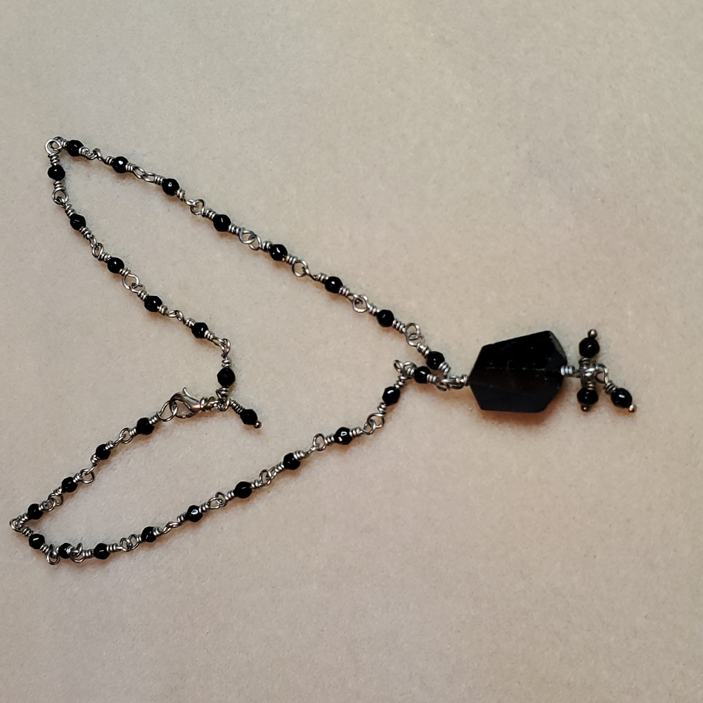 Black tourmaline handmade necklace